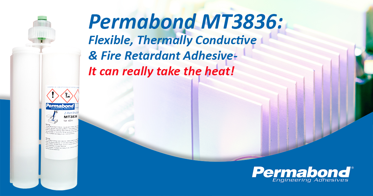 Thermally conductive adhesive, flexible, fire retardant MT3836